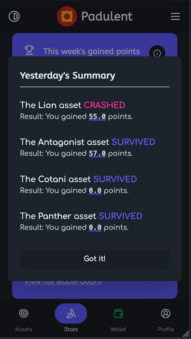 settlement summary